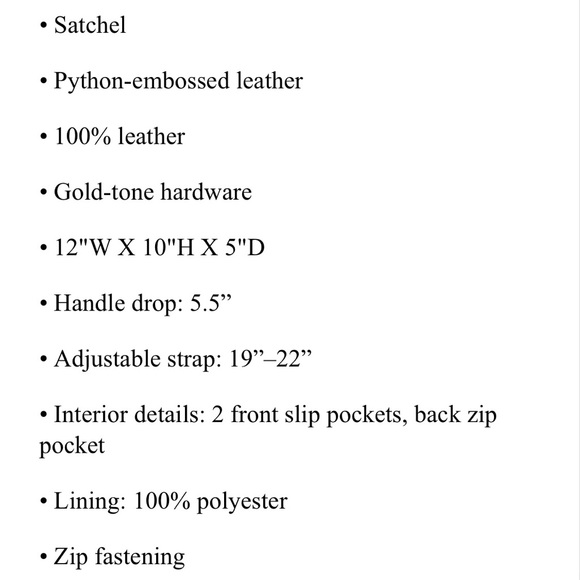 Michael Kors Python Leather Snakeskin Print Handbag - Picture 8 of 10